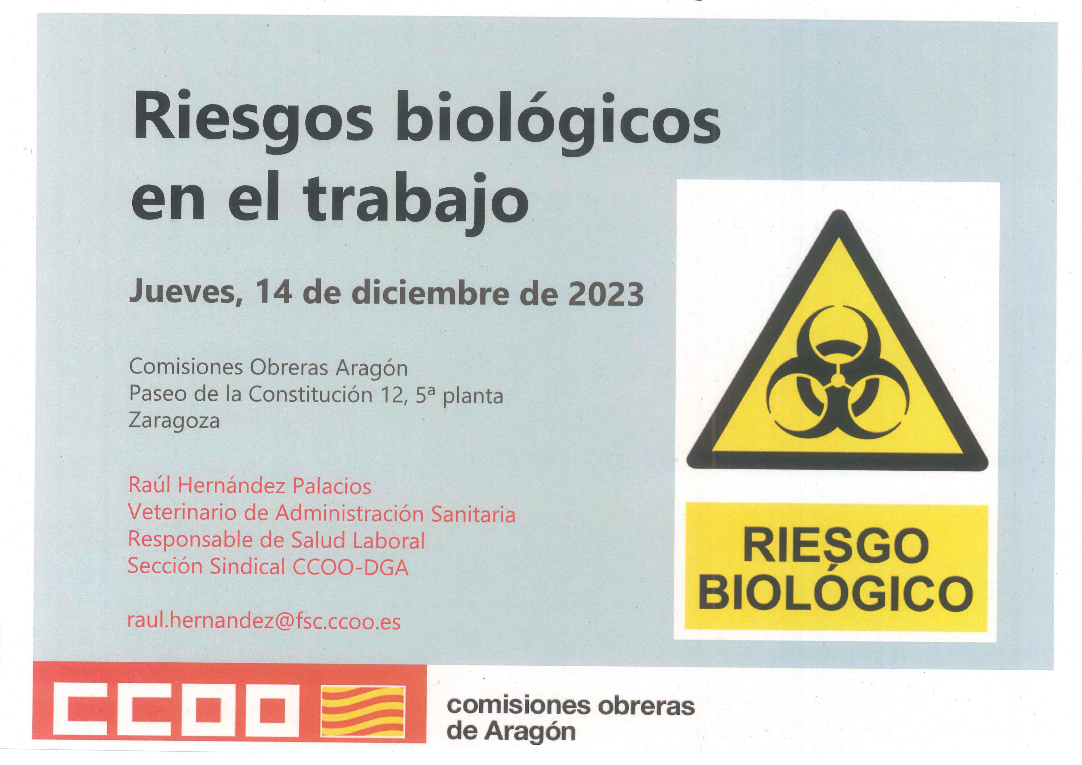 Presentación seminario Riesgos biológicos en el trabajo. Raúl Hernández 